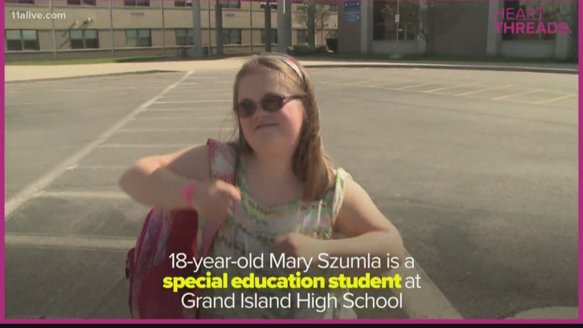 18-year-old Mary Szumla is a special education student at Grand Island High School.