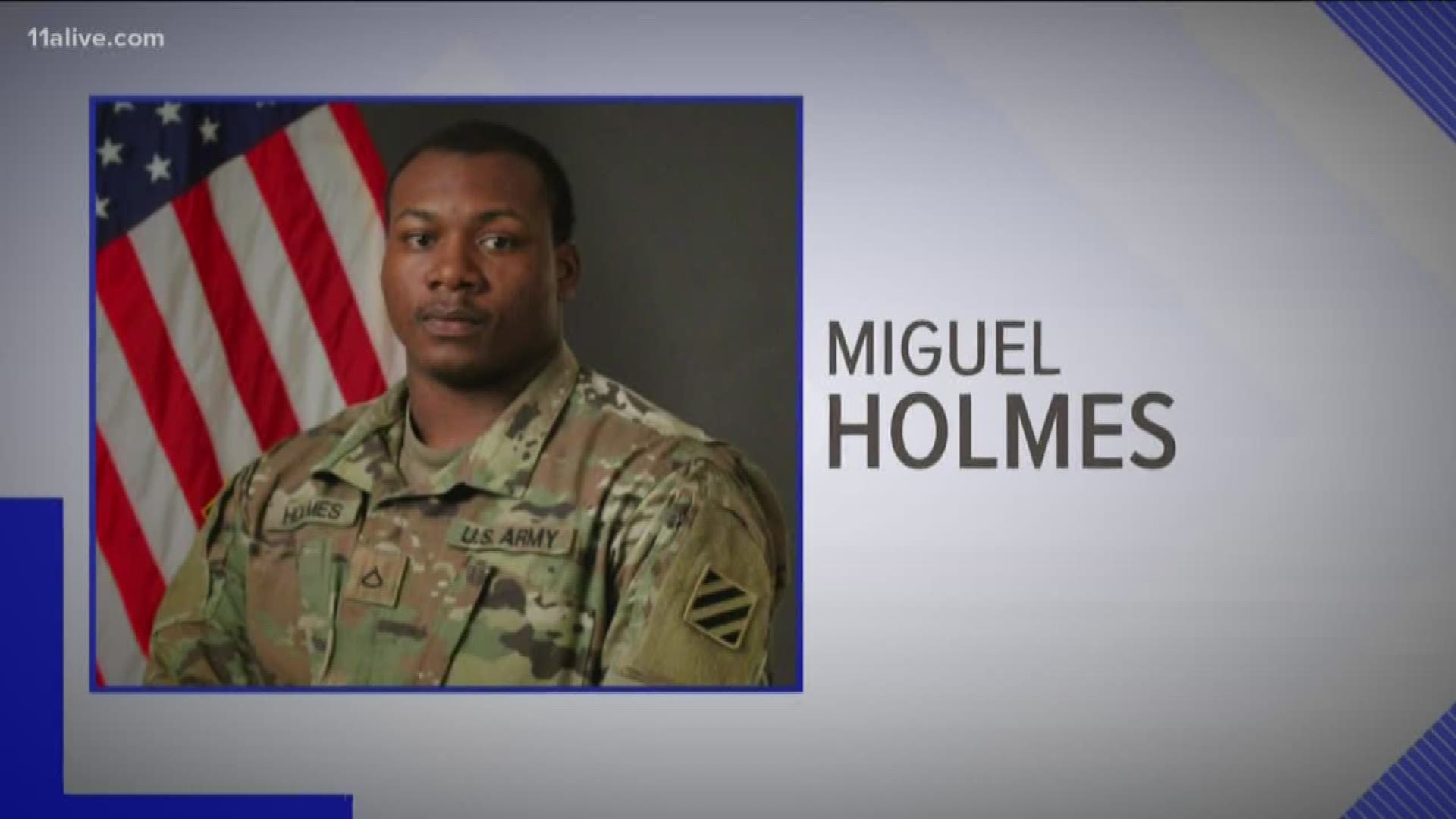 Specialist Miguel L. Holmes of Hinesville, Georgia died on May 6 in Nangarhar Province, the U.S. Department of Defense confirms.