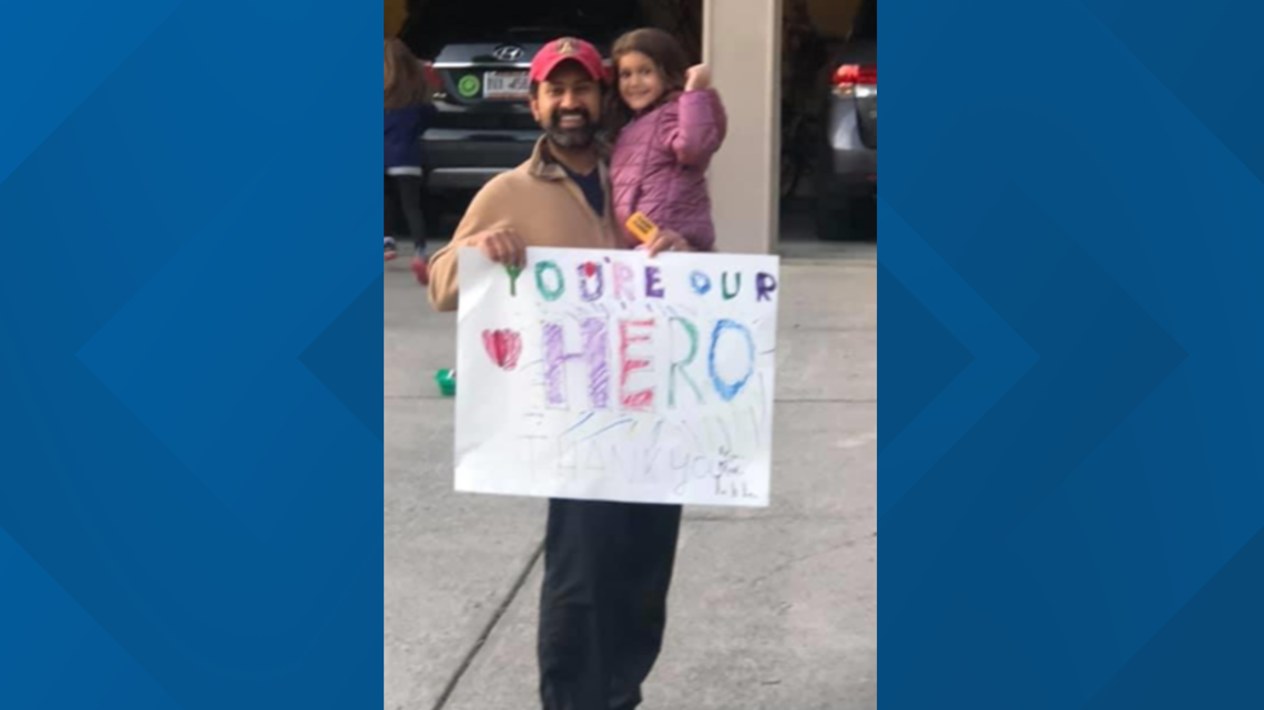 Dunwoody neighbors hold surprise parade for nurse Megan Cann