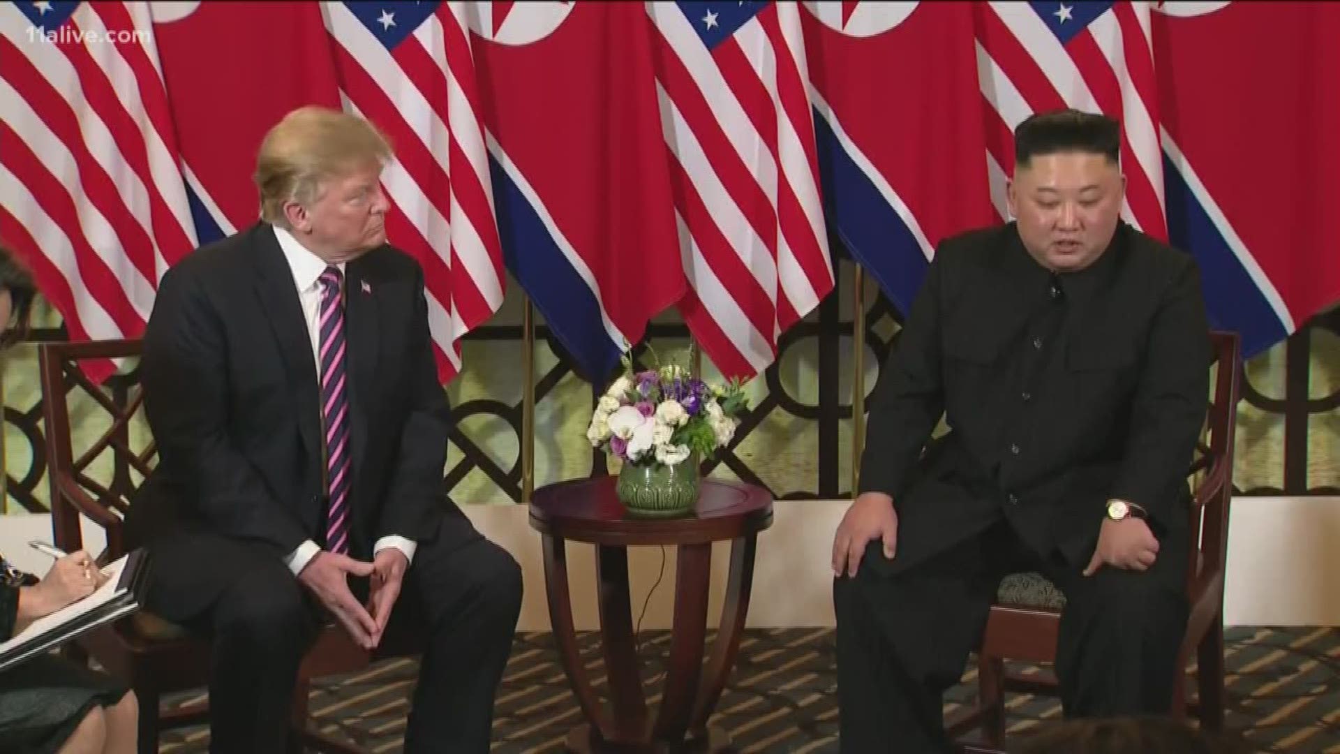 U.S. President Donald Trump meets with North Korean President Kim Jong Un for their second nuclear summit