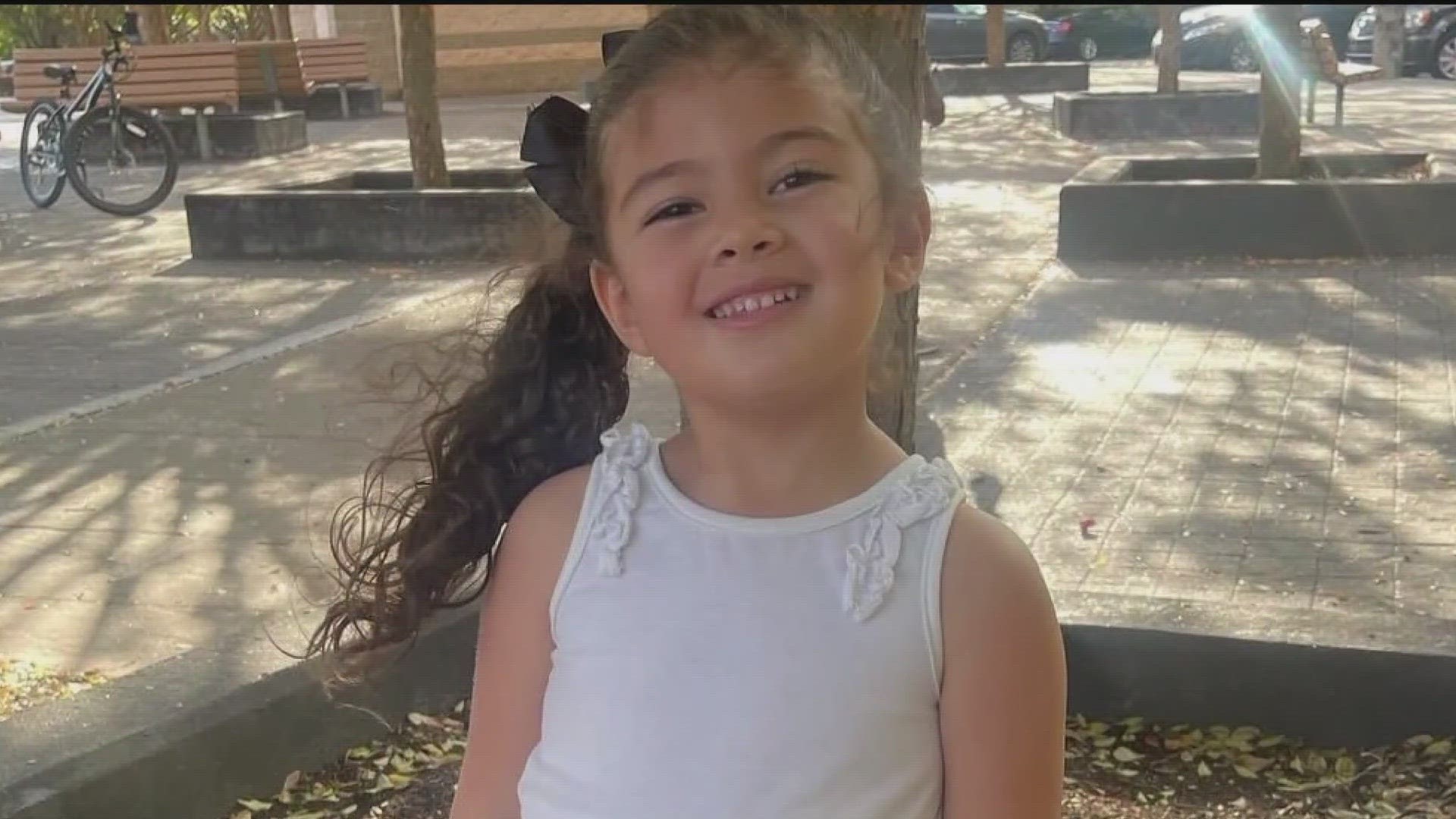 Abigail Hernandez, 4, along with her father and 7-year-old sister, were hit by a pickup truck while crossing a busy road at the Mall of Georgia on Sunday.
