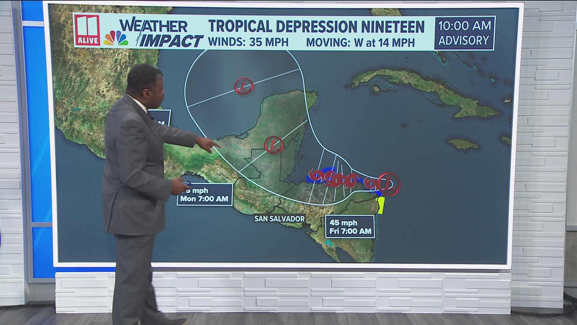 This could eventually be a storm to watch next week as it enters the Gulf of Mexico