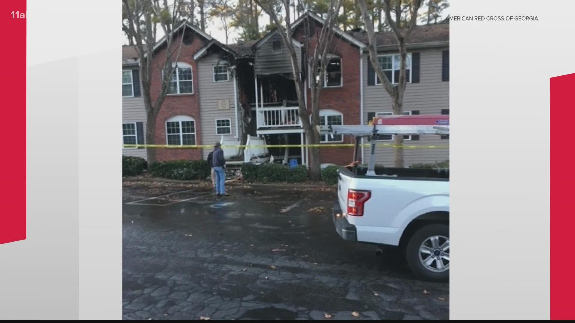 Nine units were damaged in the blaze at Martin's Landing Condominium complex
