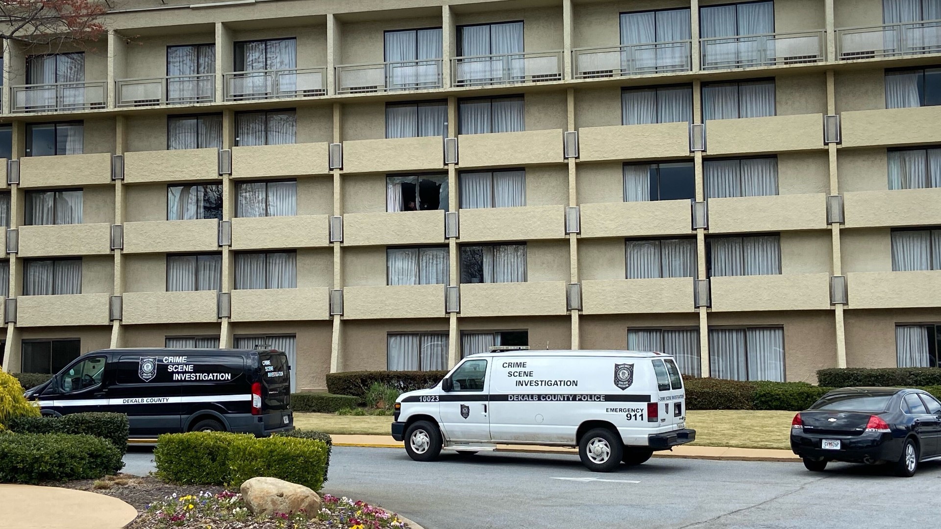 Police said they had limited information, but the shooting happened at the DoubleTree hotel in DeKalb County.