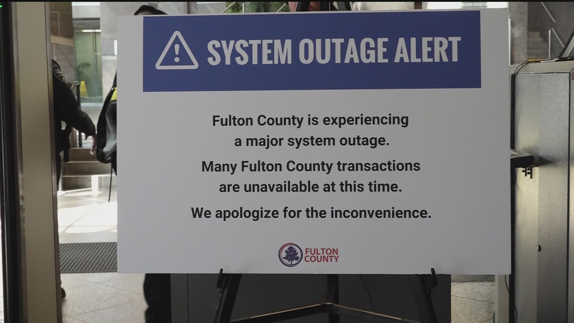 Fulton County Commission Chairman Robb Pitts said the incident is under investigation.
