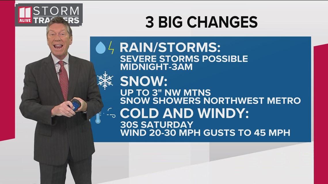 rain, snow chances Watch for 3 big changes