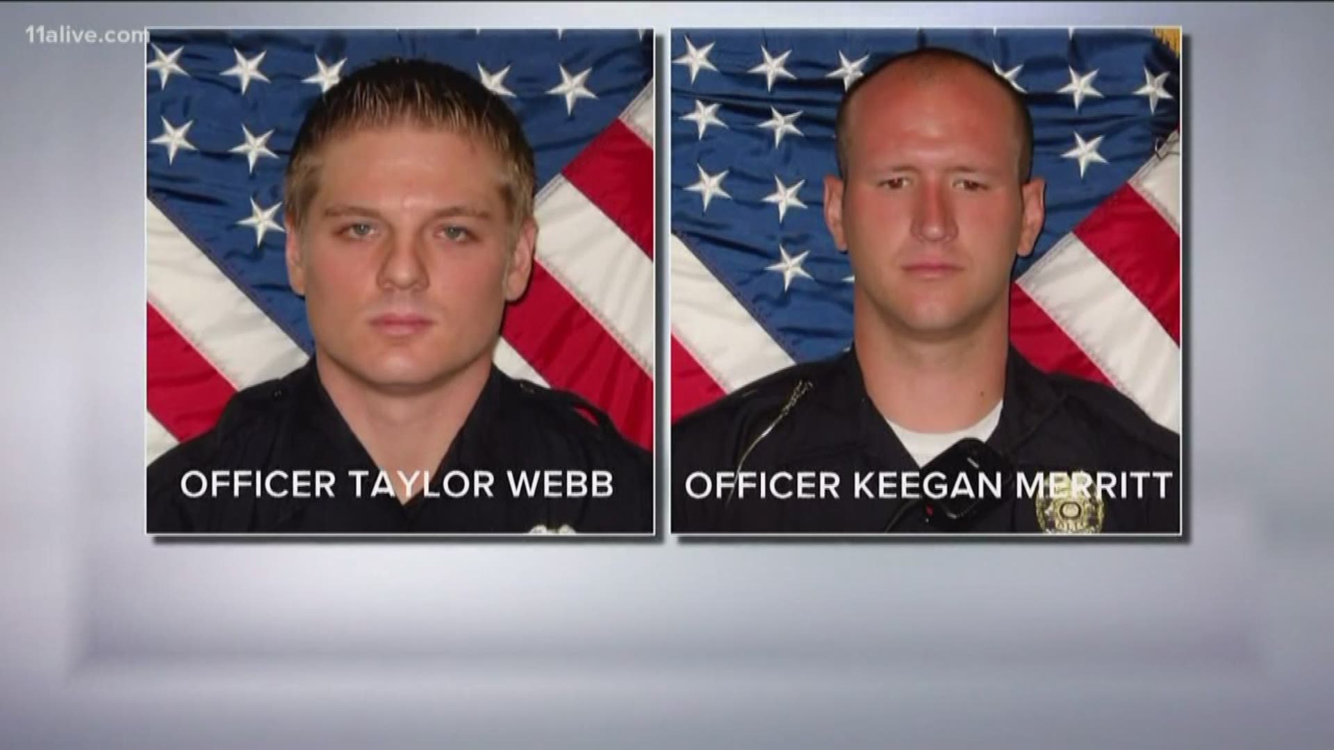 Henry County Police Chief Mark Amerman identified the injured officers as Keegan Merritt and Taylor Webb. Both are said to be 7-year veterans of the force and were shot at after responding to a welfare check on a pregnant woman, who was found dead inside the home along with her teenage son.
