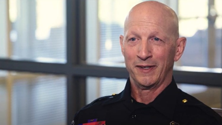 He's been battling skin cancer for more than a year. Now, his police department is celebrating the officer being cancer free