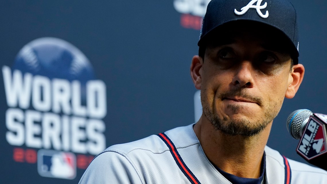 This is a 2021 photo of Charlie Morton of the Atlanta Braves