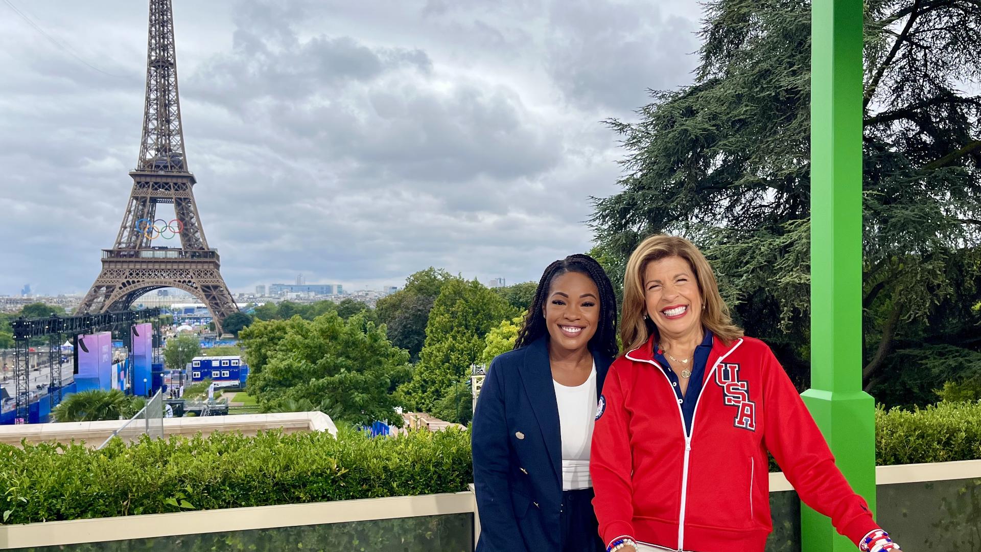 TODAY’s Hoda Kotb joins 11Alive's Faith Jessie in front of the Eiffel Tower to share what she’s looking forward to in the Paris Olympics Opening Ceremony