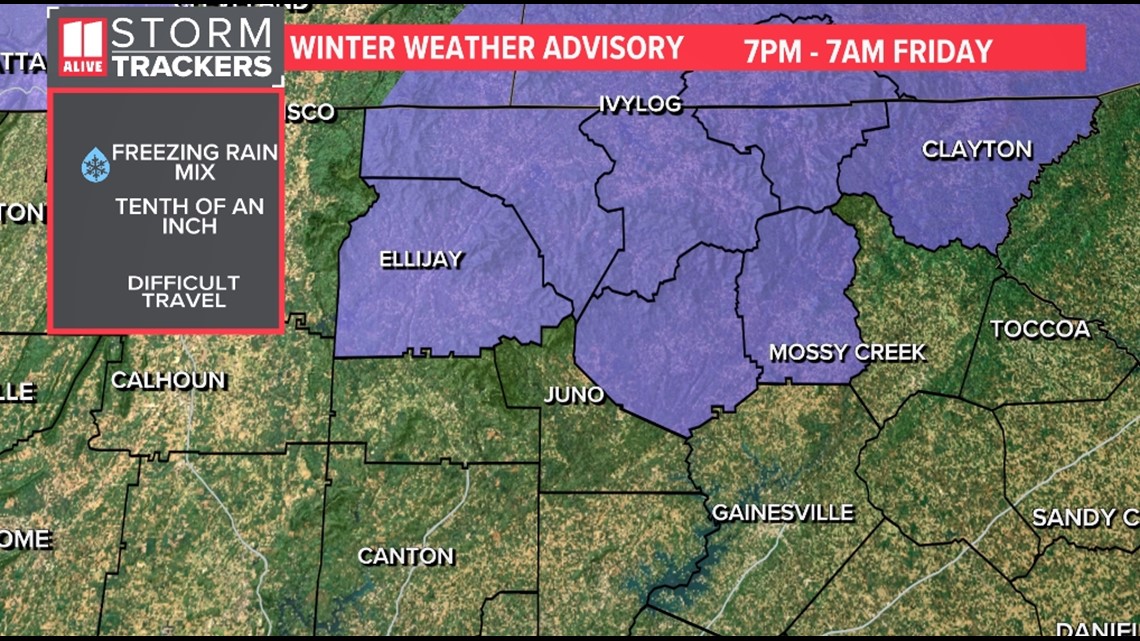Georgia weather new winter advisory for northeast counties - Vimarsana News