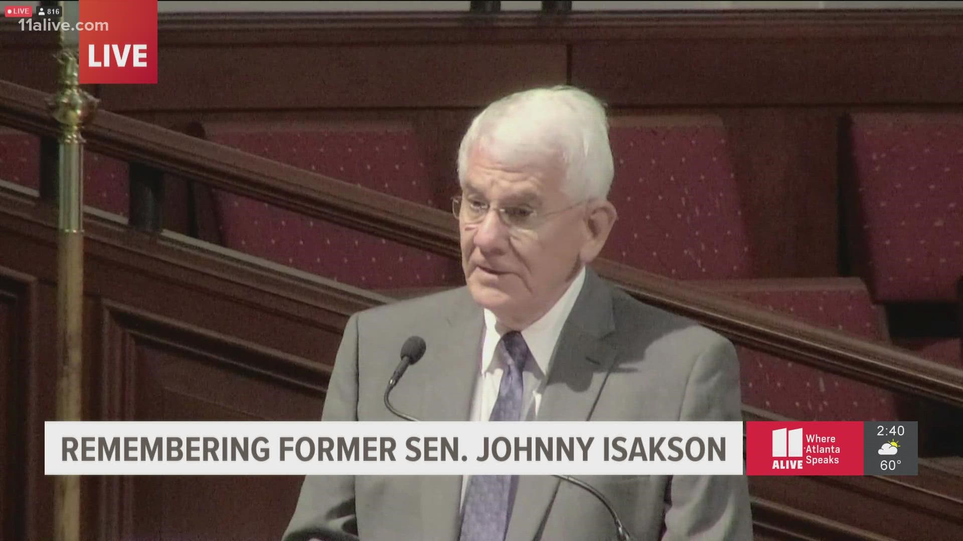 Bill Clark shared what early life was like with Sen. Johnny Isakson.