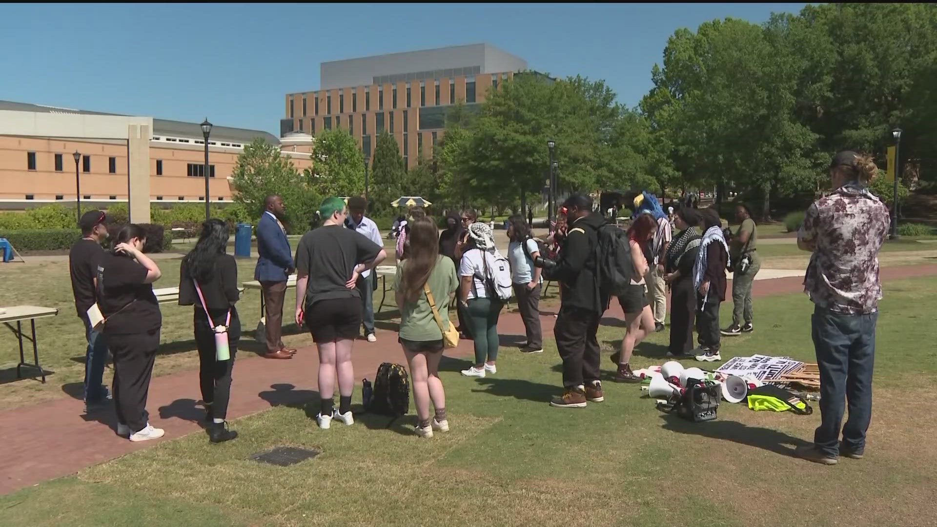 The protest walkout follows a number of similar protest actions that have spread to campuses nationwide.