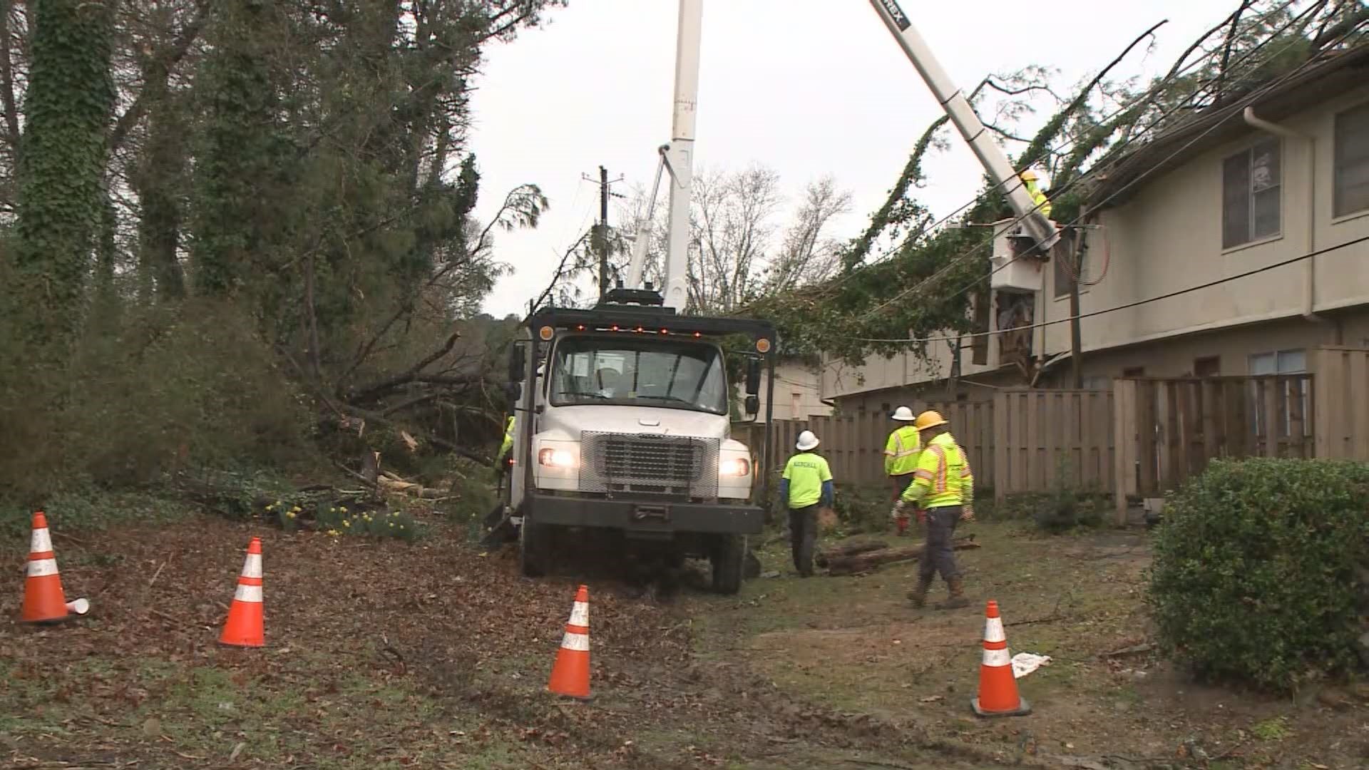 A preliminary survey by the National Weather Service appears to indicate a tornado passed over Riverdale during severe weather Tuesday, Feb. 12, 2019.