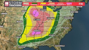 Strong storms possible for north Georgia Saturday morning