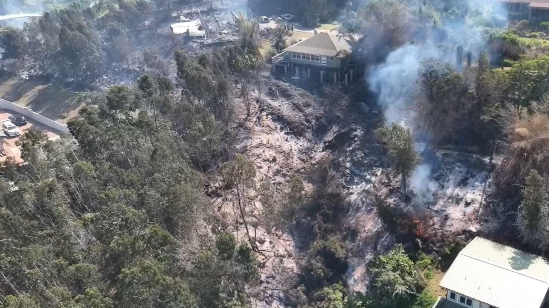 Drone video | Kula fire damage in Maui, Hawaii | 11alive.com