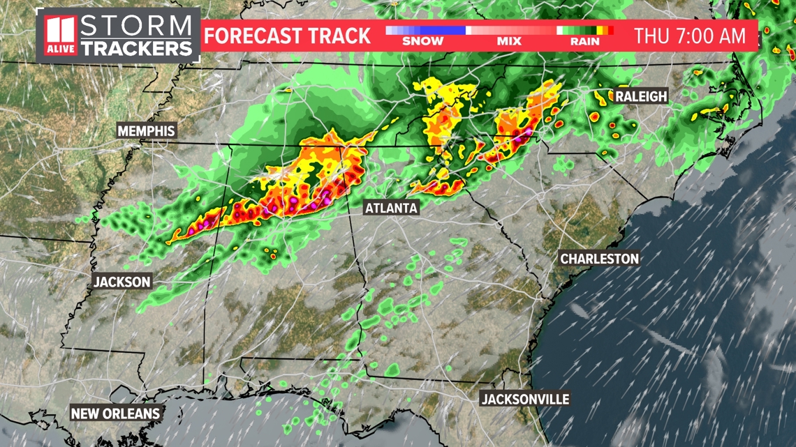 Atlanta weather forecast |  When to expect storms