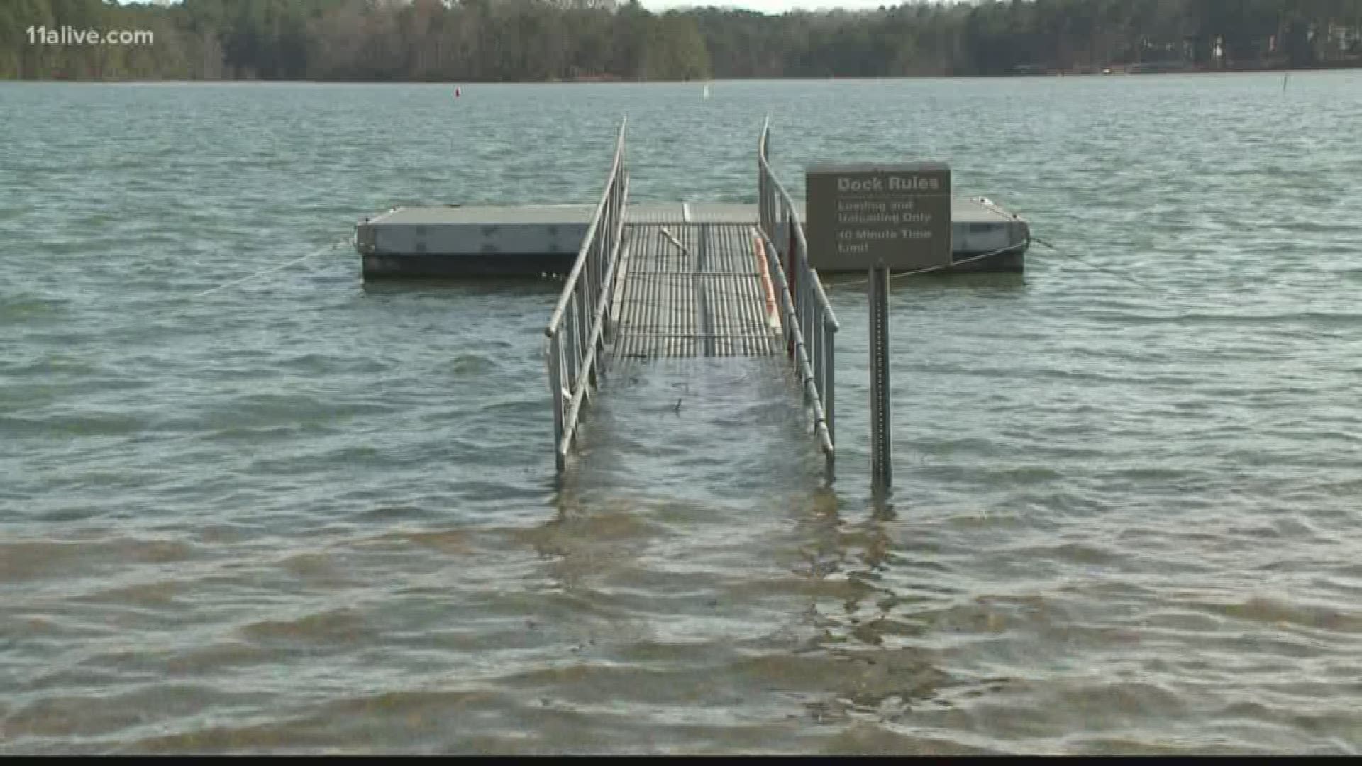 Lake Lanier water level reaches second highest point on record