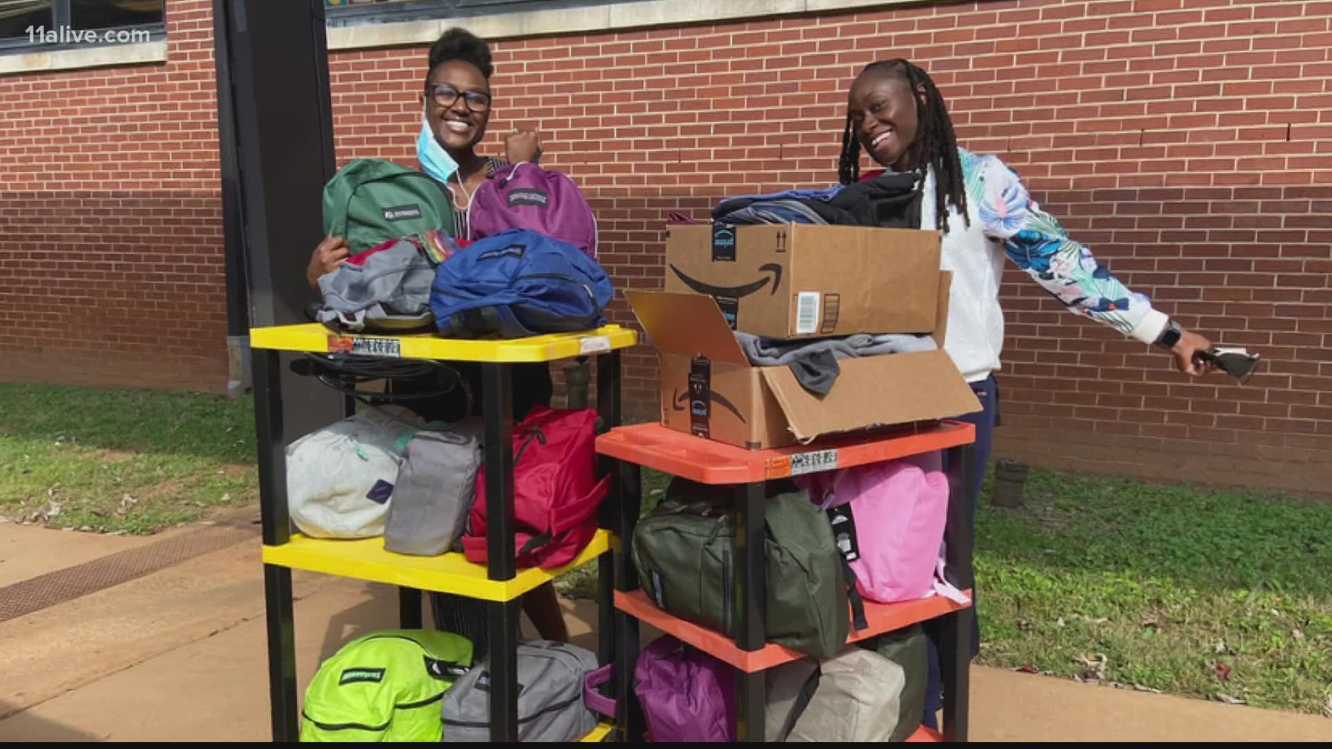 They are donating backpacks full of basics, like toothpaste and blankets, to homeless students