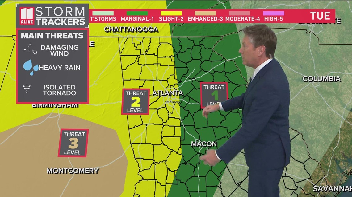 Severe weather possible for Tuesday Forecast