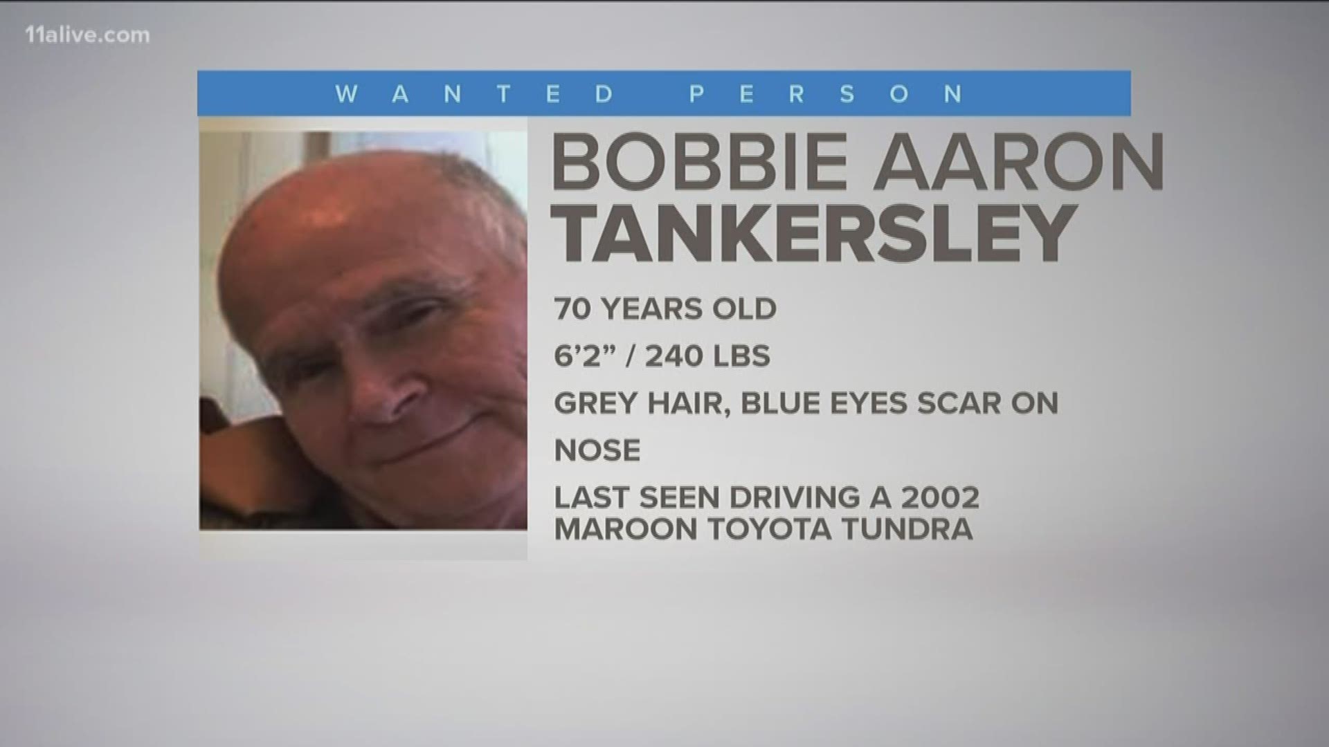 He was last seen in the Carrollton area.