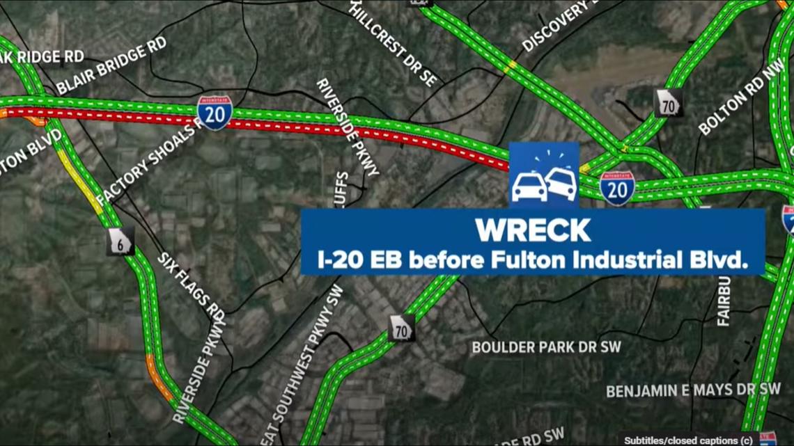 Atlanta traffic alert | Crash on I-20 eastbound | 11alive.com