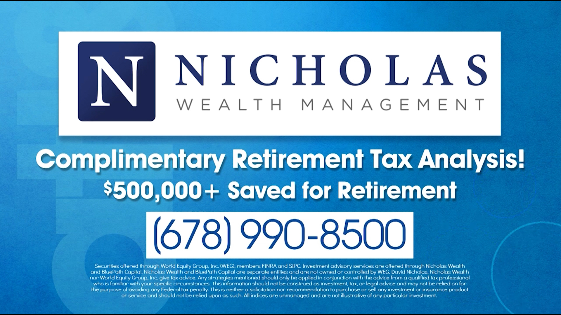 Get the most out of your retirement savings with the tax experts at Nicholas Wealth Management.