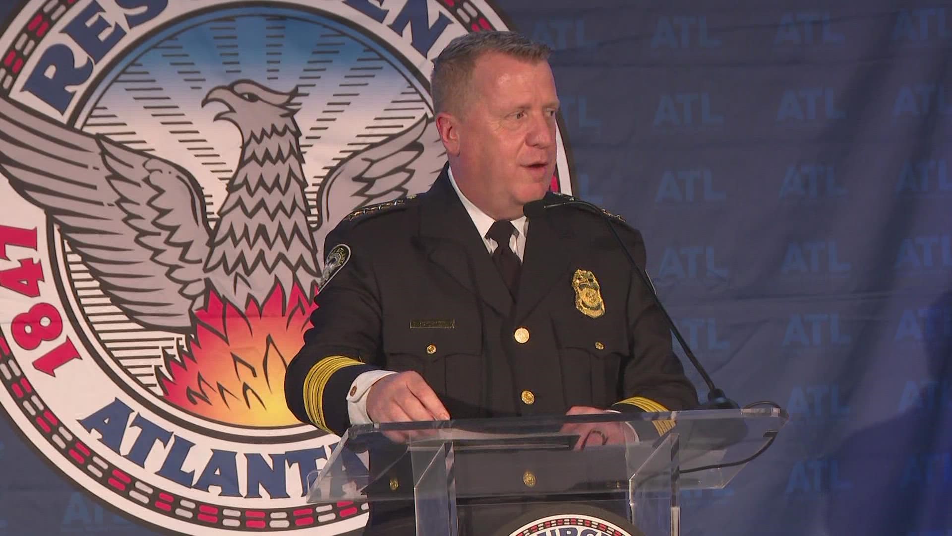 A special swearing-in ceremony is being held for Atlanta Police Chief Darin Schierbaum Wednesday evening.