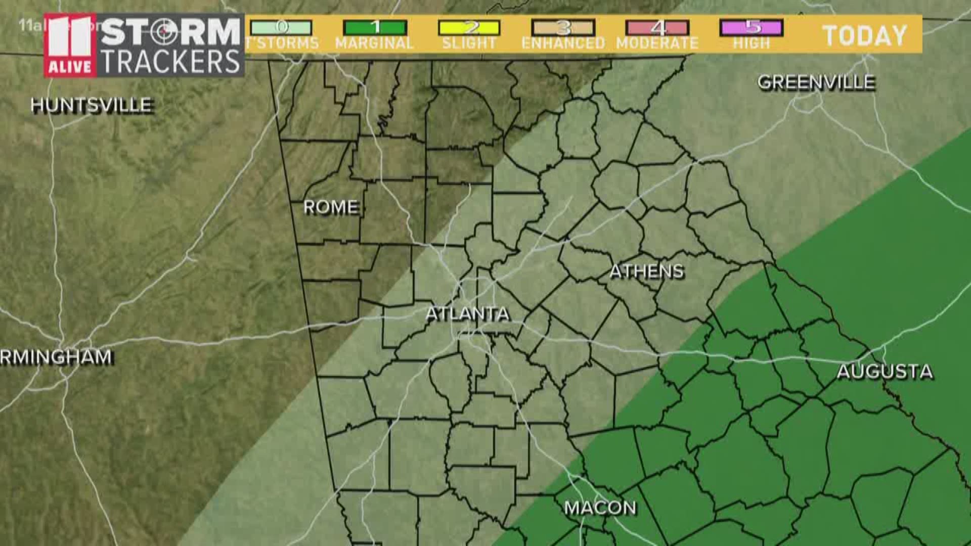 Behind this front, temps will begin to cool down.