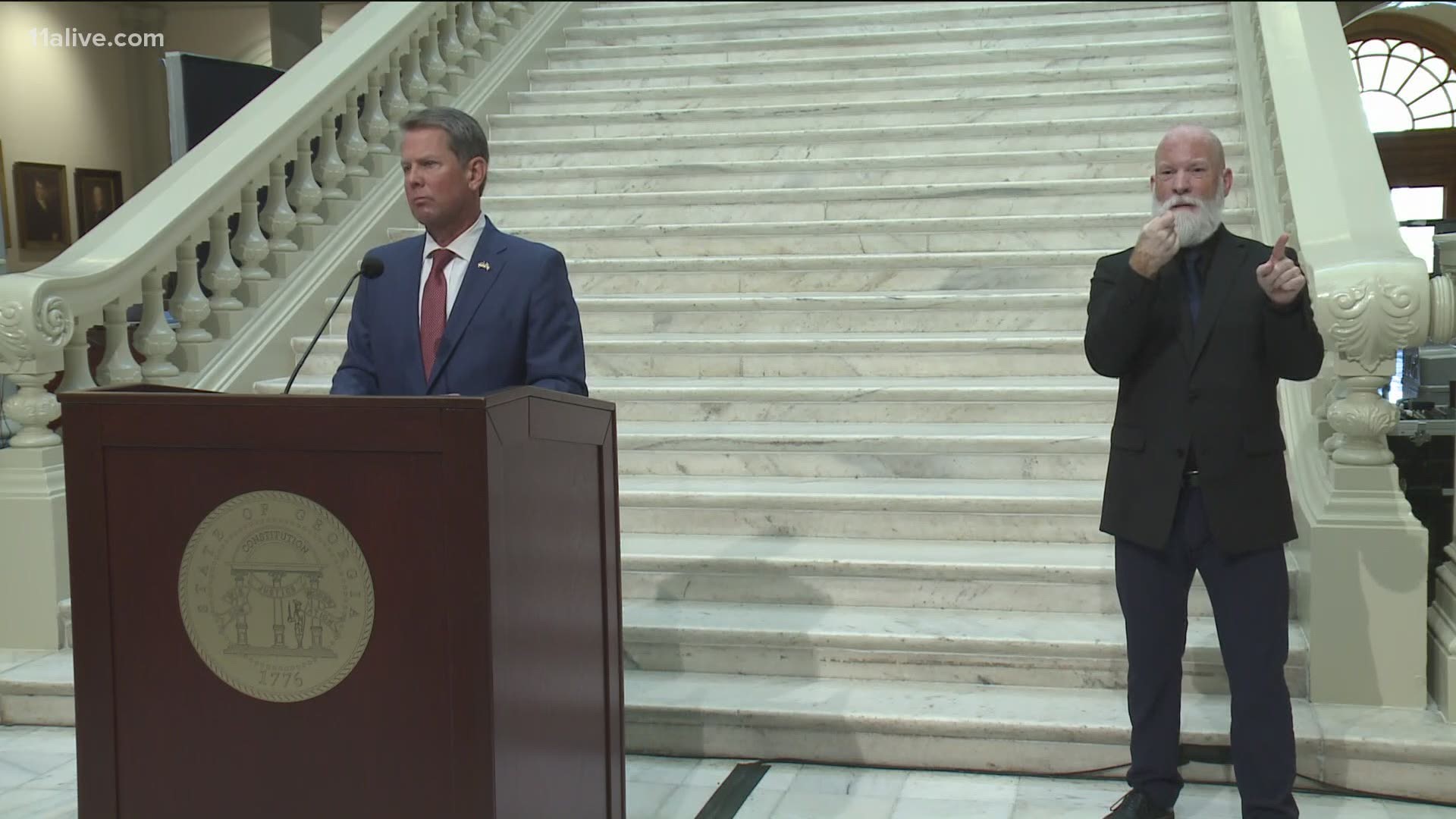Gov. Kemp gave an update on the state's COVID-19 response in a press conference on Friday.