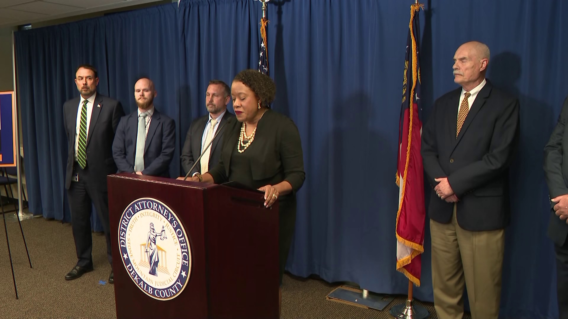 The news conference was held Thursday afternoon, where District Attorney Sherry Boston made the major announcement.