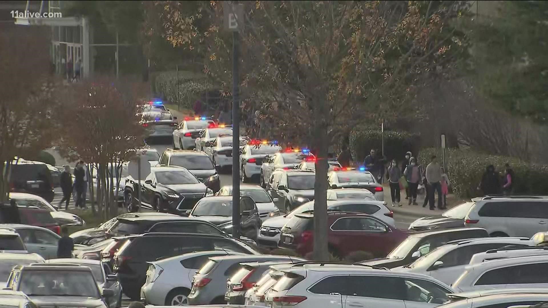 There was a brief lockdown until police could escort shoppers out of the mall.