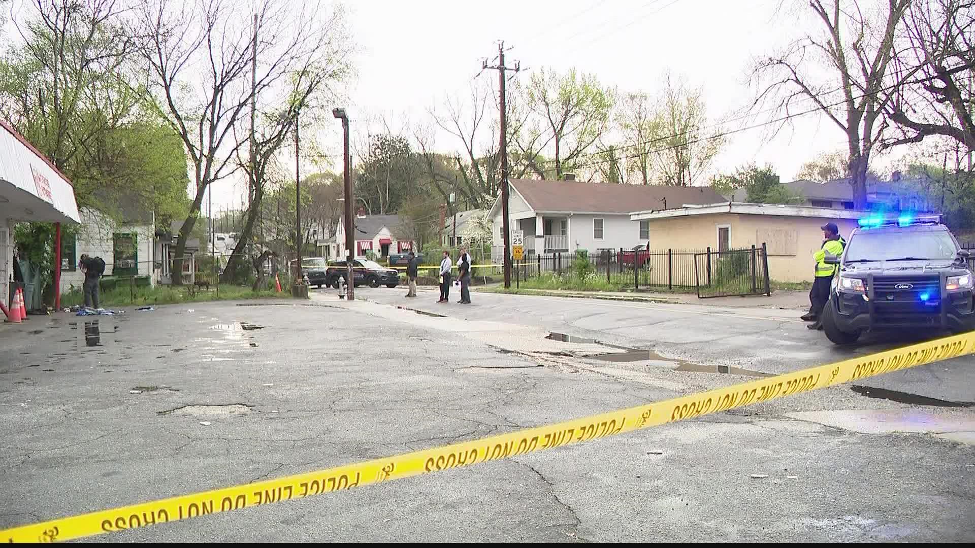 Atlanta Police are investigating after two men were shot along Joseph E. Boone Boulevard Wednesday.