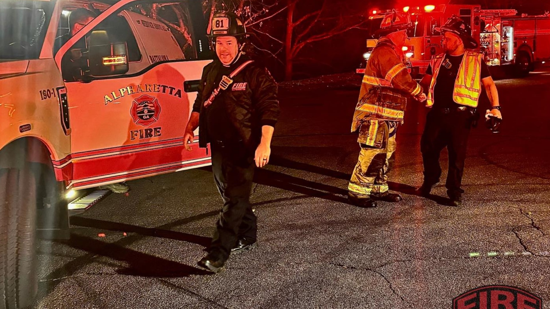 Brush fire in Alpharetta on Old Milton Parkway