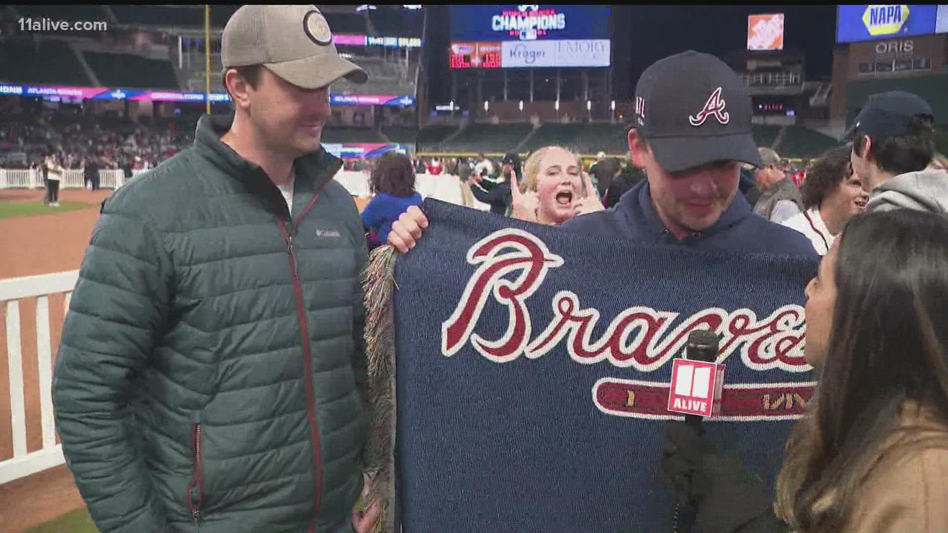 Download Atlanta Braves Fans Celebrate Recent World Series Win