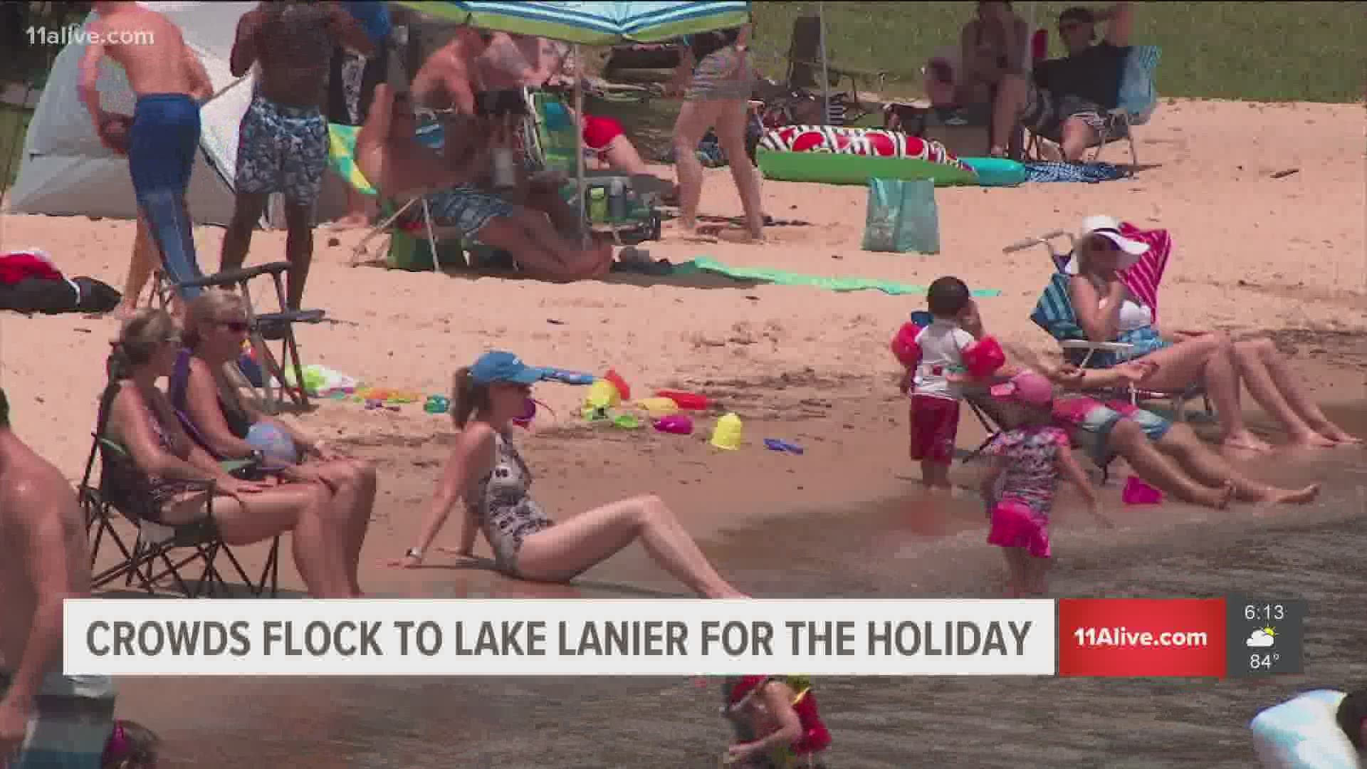 Nice weather brought sizable crowds to Lake Lanier for the Memorial Day weekend.