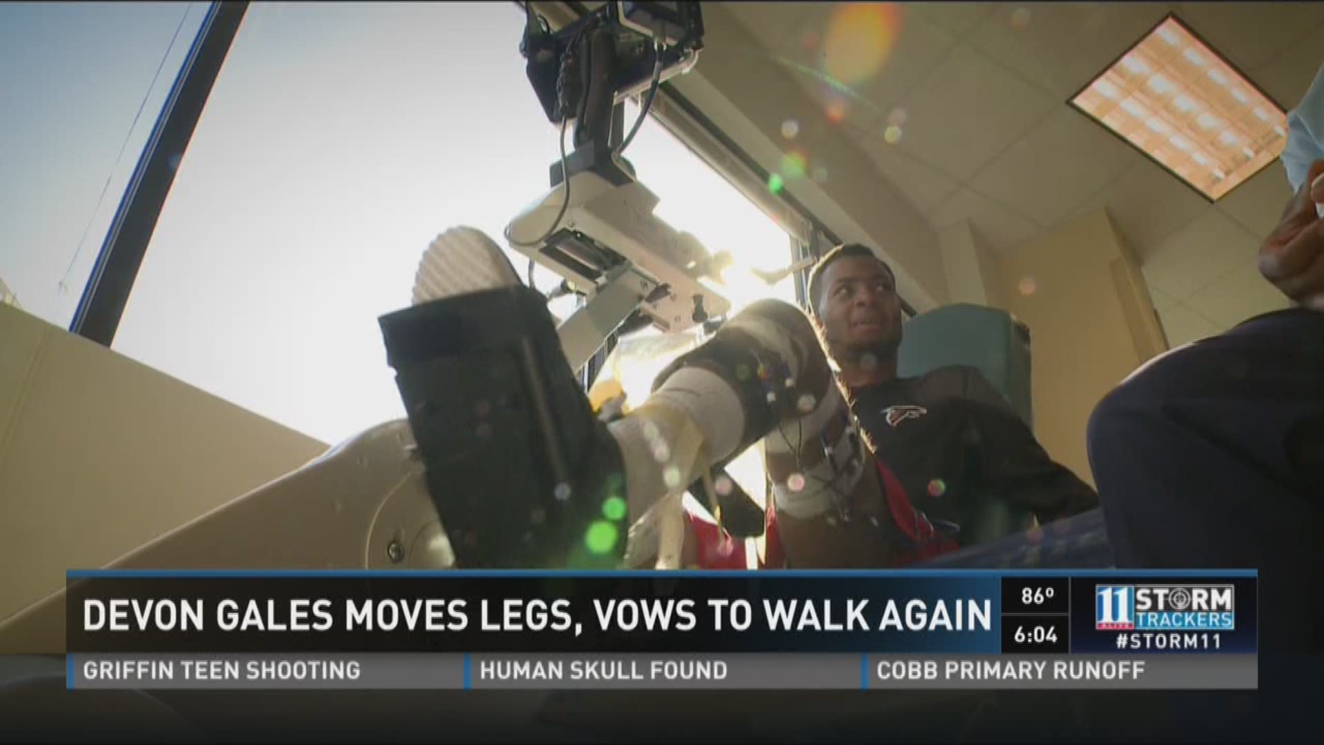 Devon Gales moves legs, vows to walk again