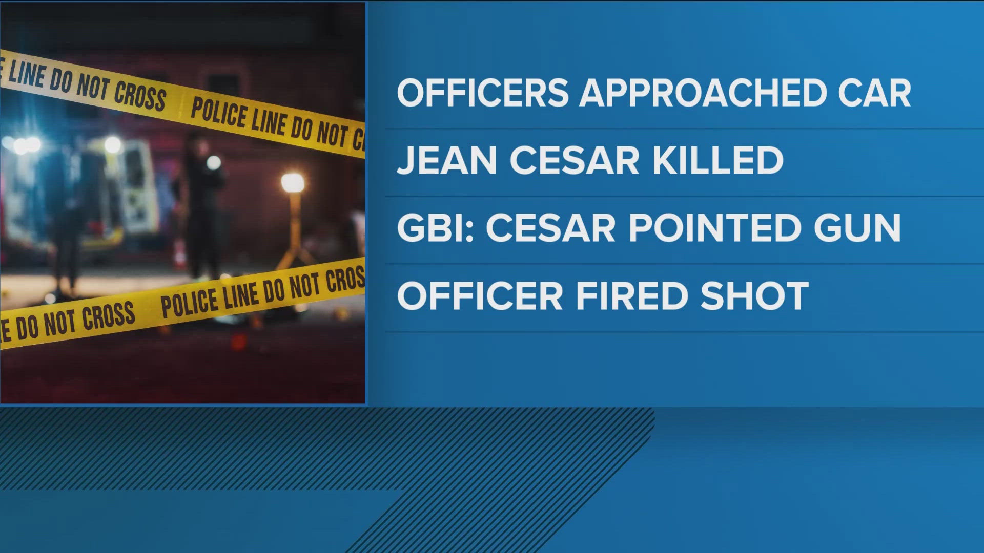 One person is dead, and an investigation is underway after a shooting involving a Lovejoy Police Officer started from seeing a suspicious car inside a parking lot. 