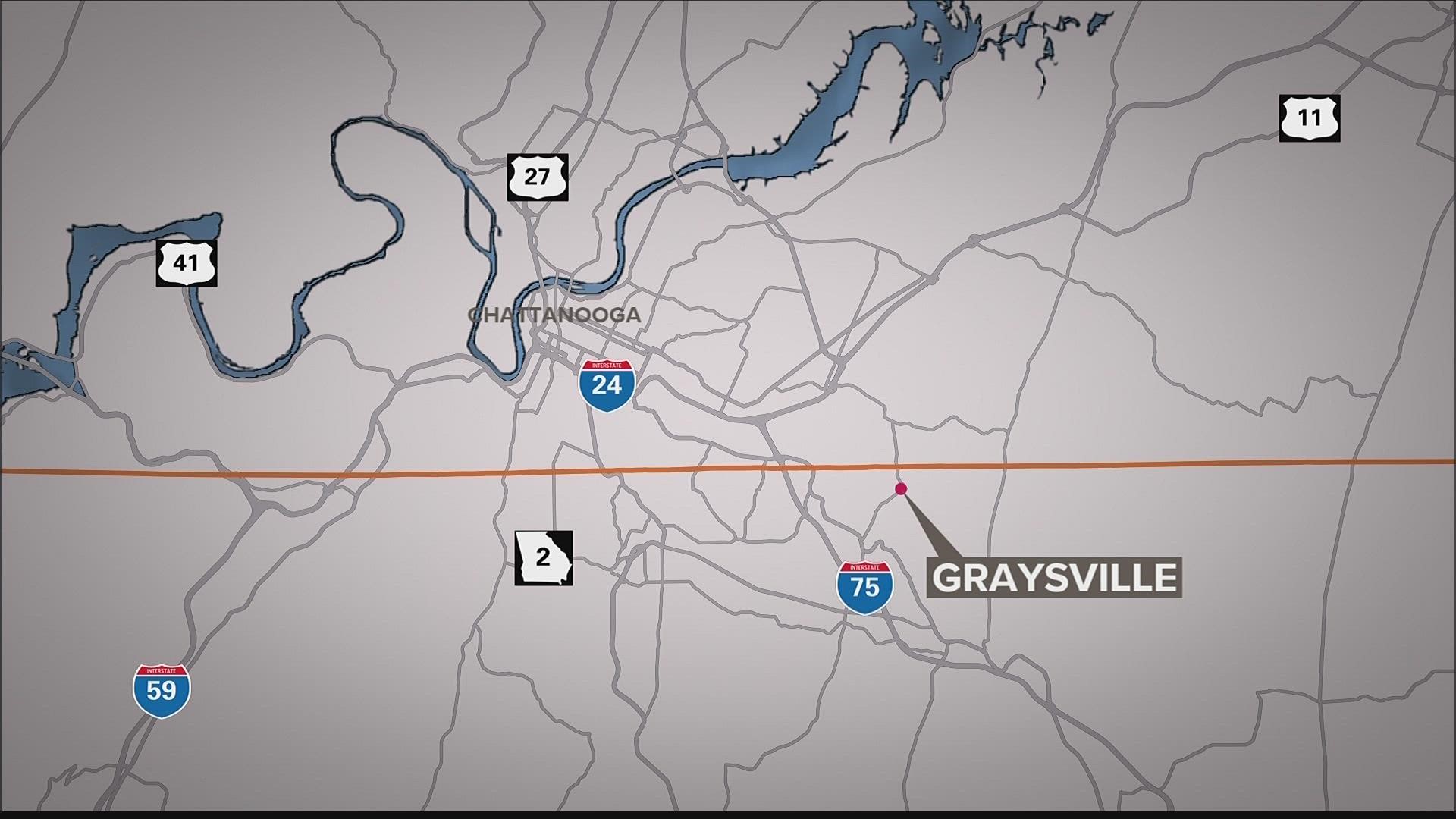 The body was found near a canoe launch in Catoosa County near the Georgia-Tennessee state line.