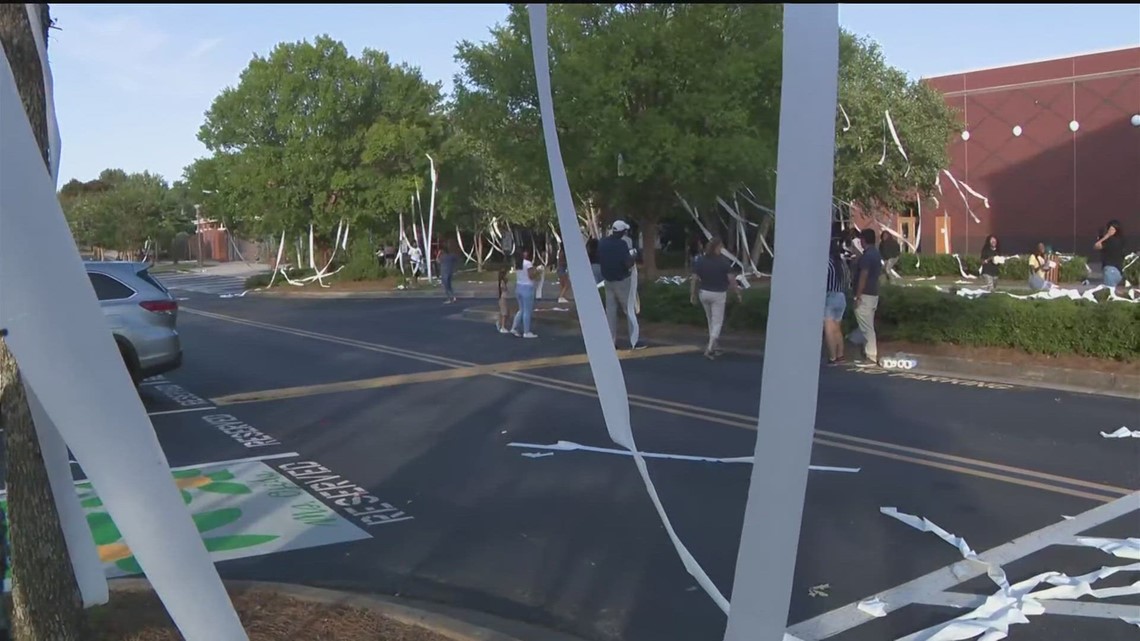 Toilet paper tradition continues at Marietta High School