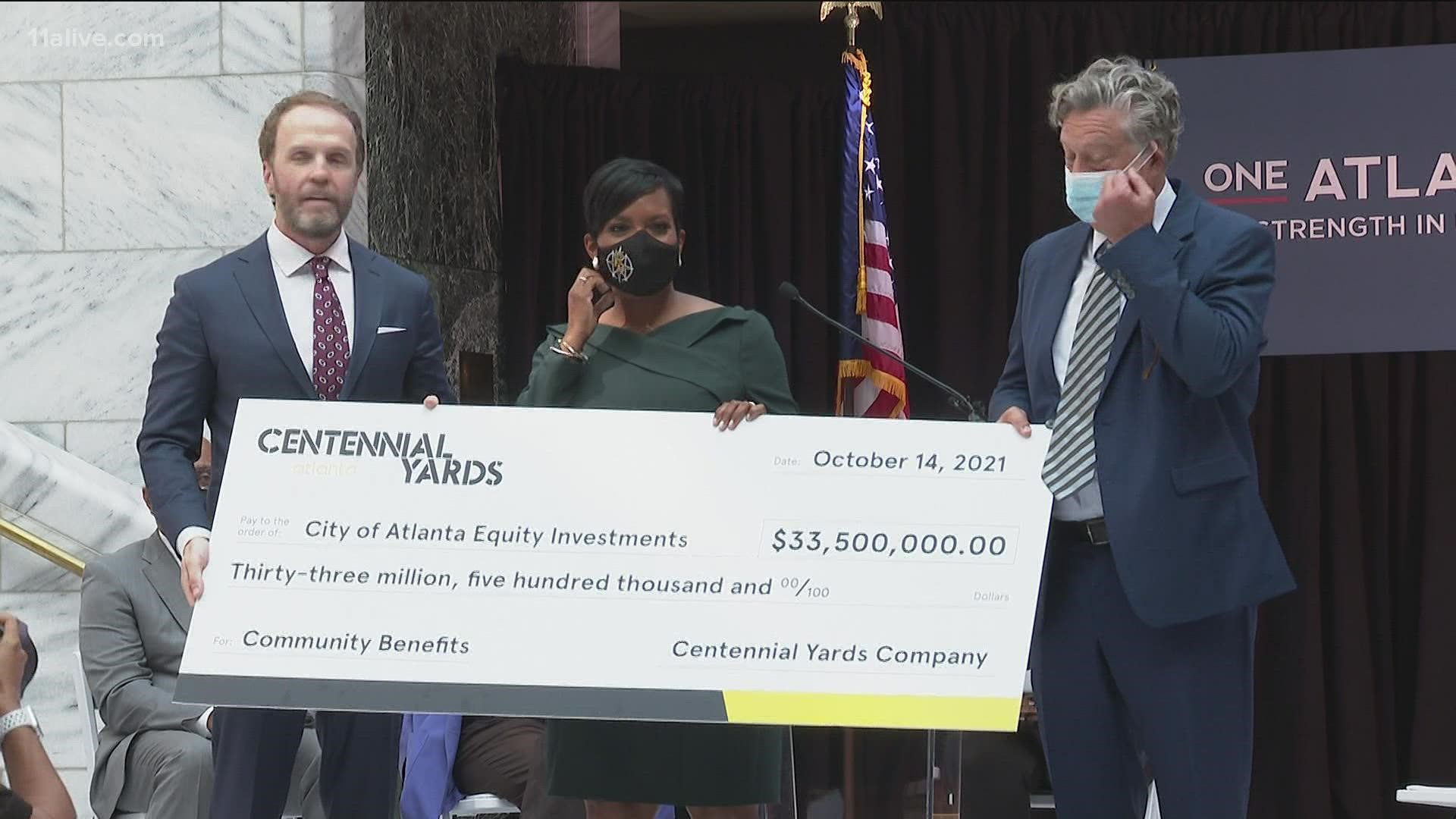 Atlanta Mayor Keisha Lance Bottoms is touting $42 million in community investments from one of the most anticipated projects in the city.