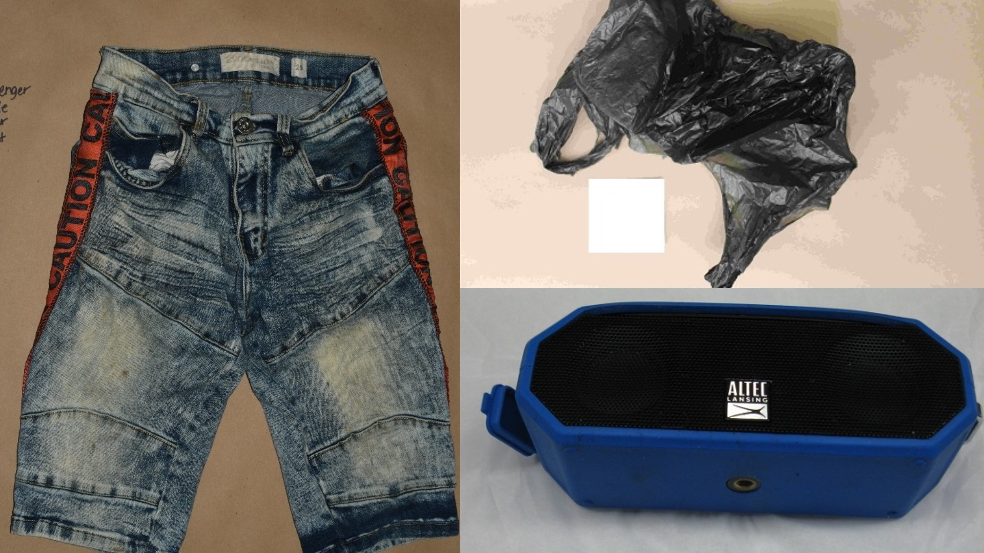 Police have released new images of belongings they said the suspect who took 1-year-old Blaise Barnett may have left behind.