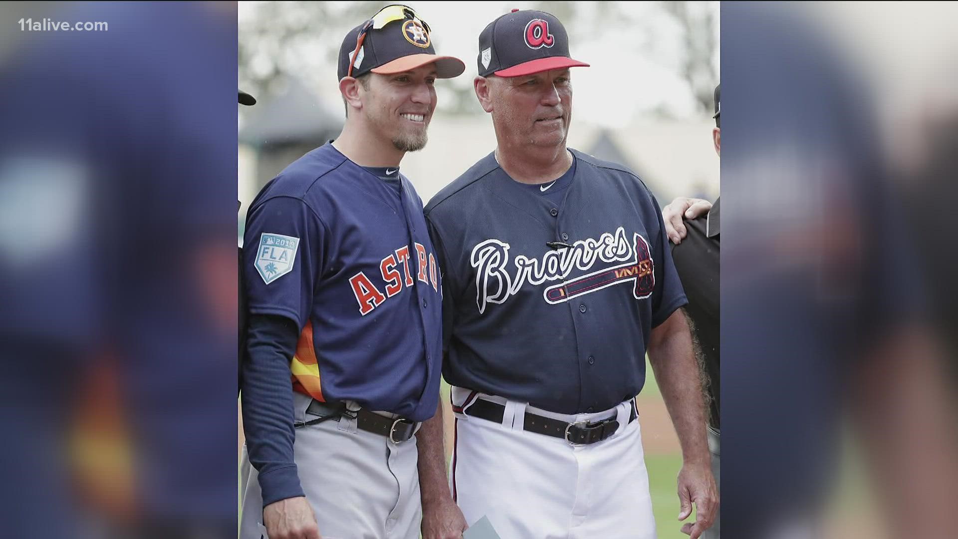 Brian Snitker is the manager of the Braves and his son, Troy, is a hitting coach for Houston.