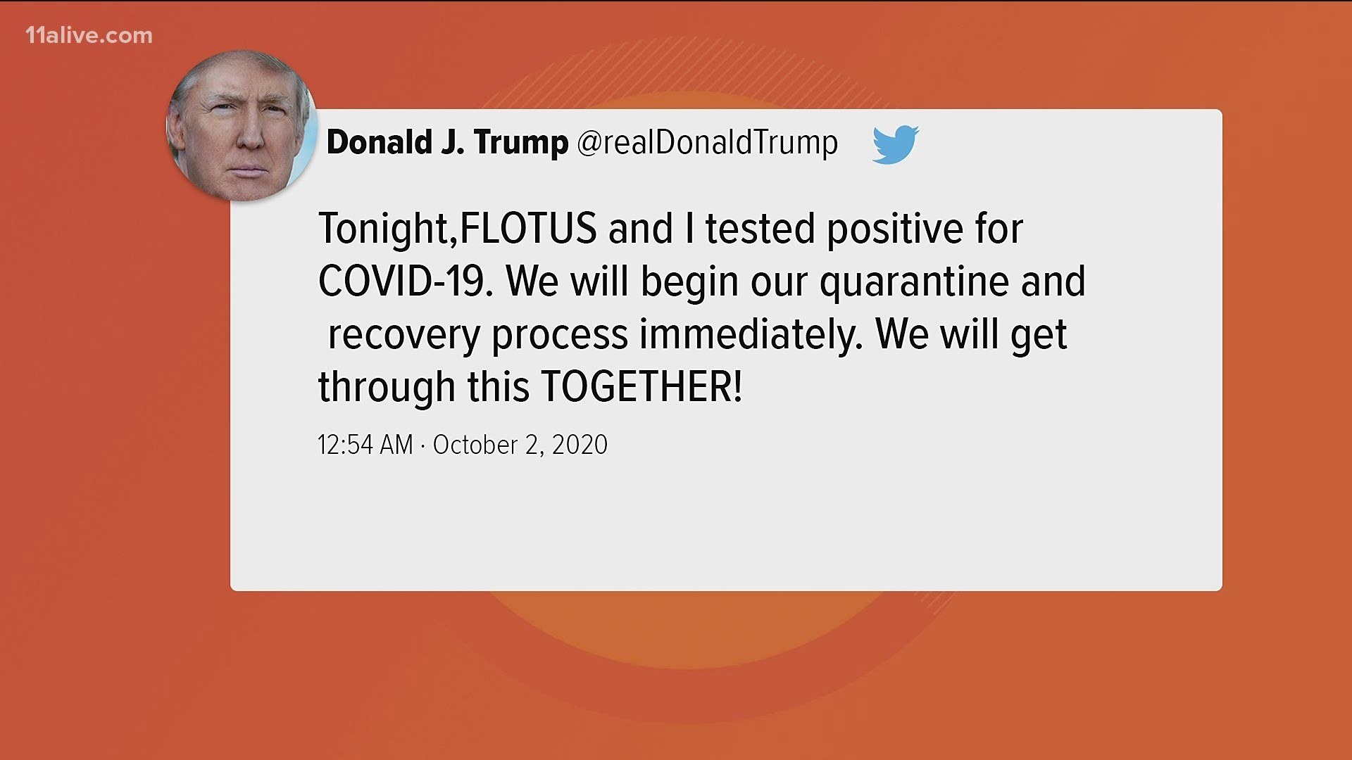 The President and First Lady have both tested positive for COVID-19.