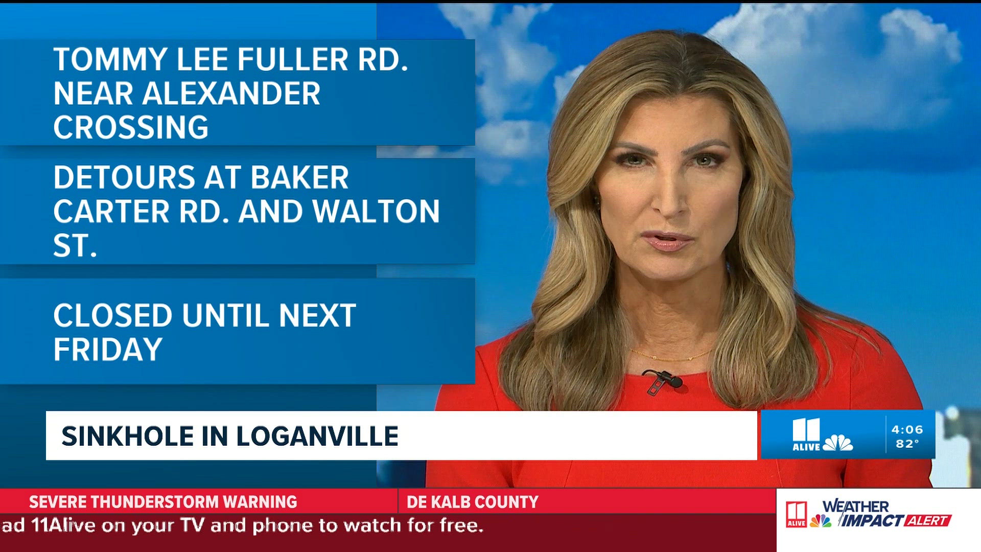 Sinkhole closes Tommy Lee Fuller Drive in Loganville, detours in