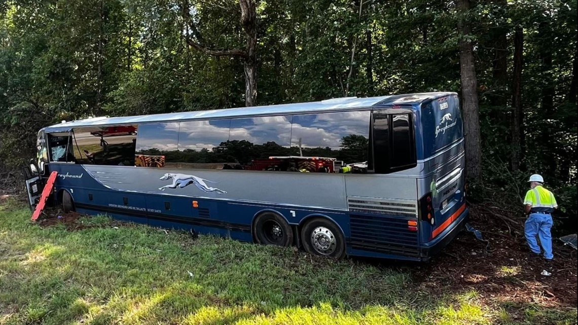 Greyhound bus crash on I 75 in Monroe County Forsyth