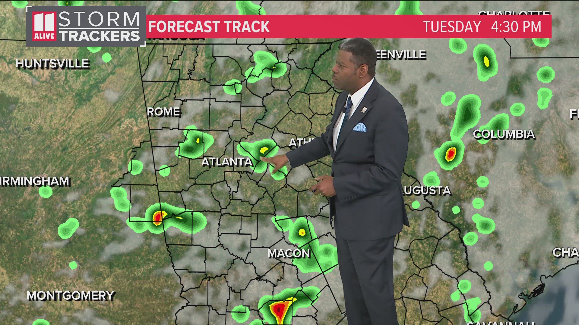 Scattered showers and a few t-storms are possible this afternoon