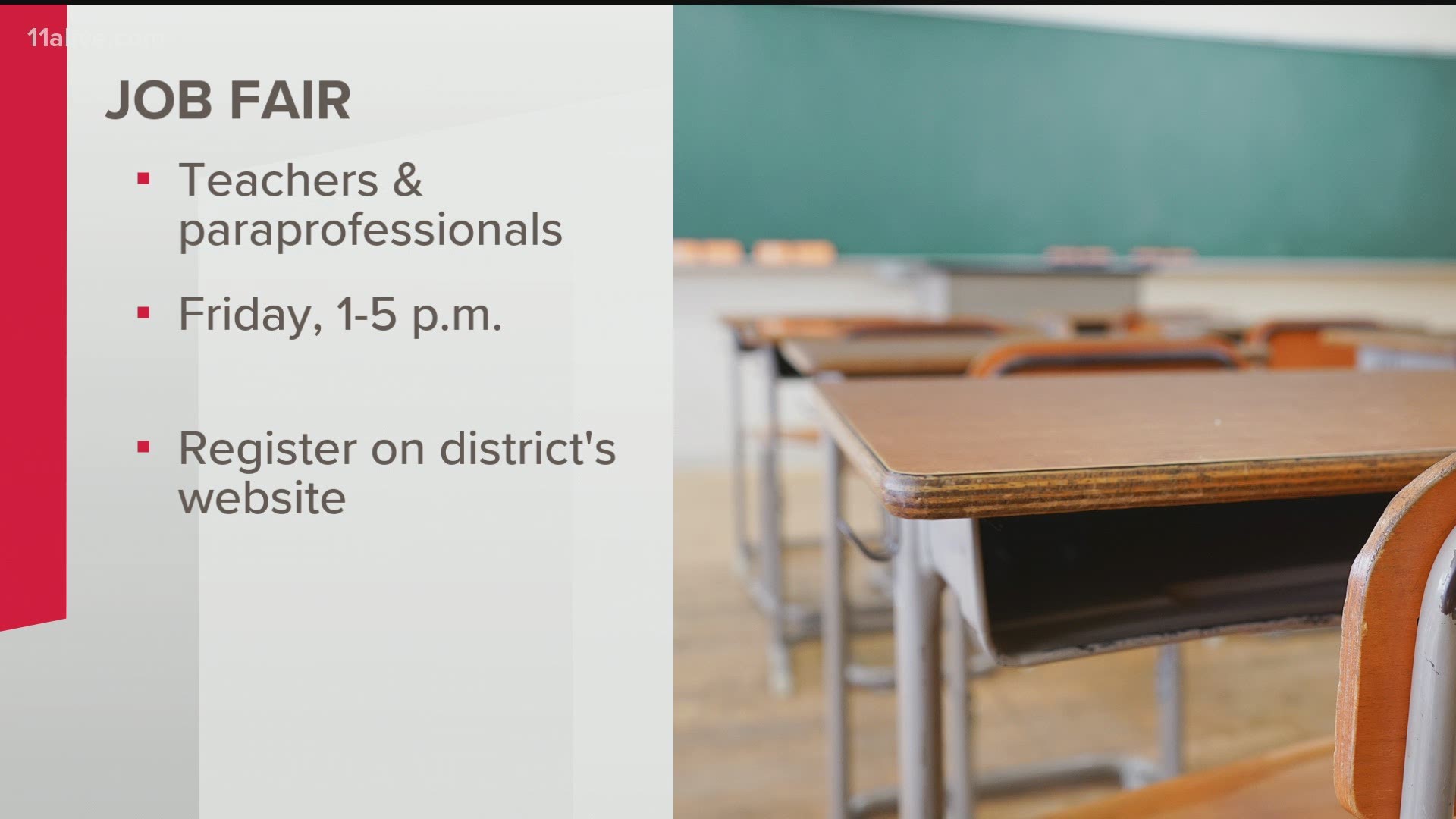The district is hiring certified teachers.