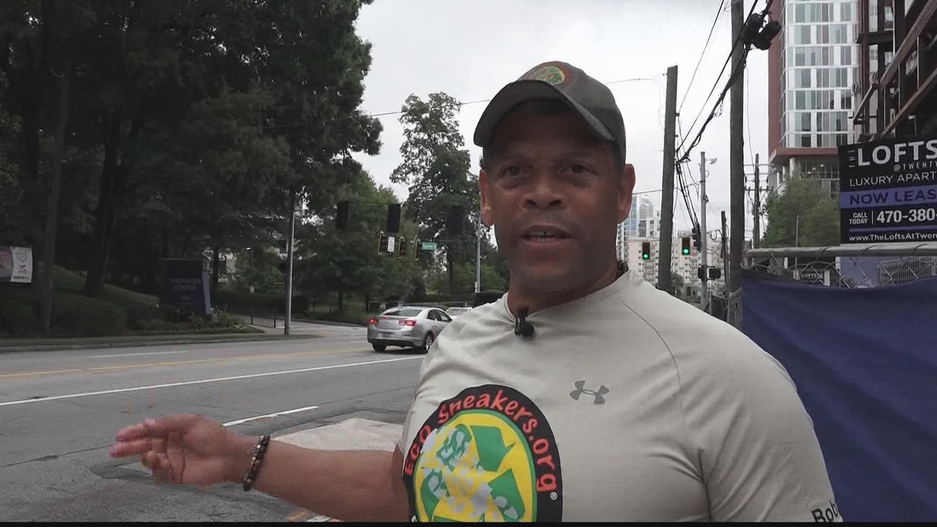 While training for the world's largest 10K, a sight along Peachtree Road inspired a man to give up his running shoes and started a 20-year journey of giving back.