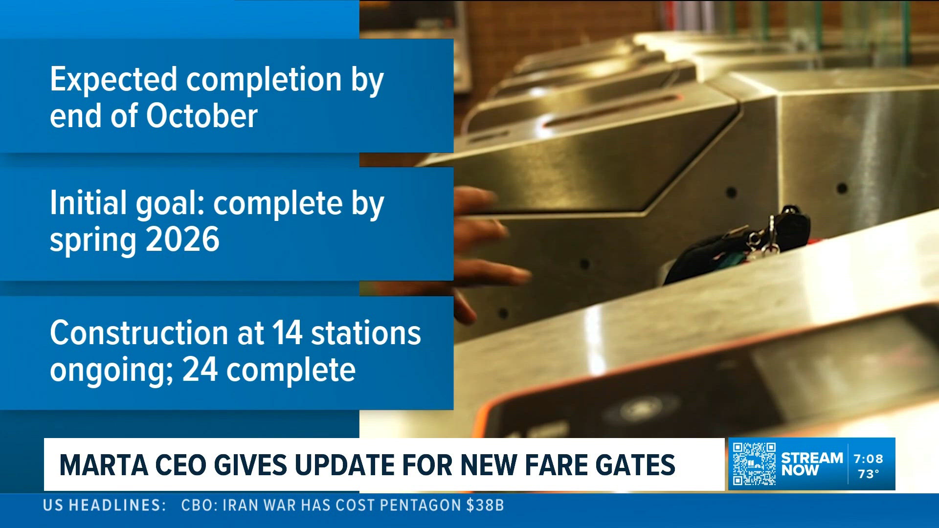 Installing Gate Spring MARTA CEO gives update on installation of new fare gates | 11alive.com